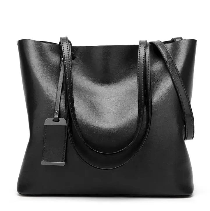 Large Faux Leather Tote