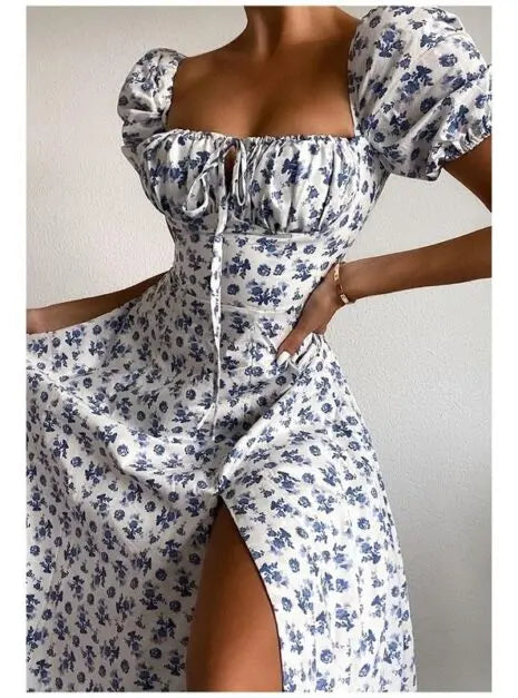 Floral Side-Split Summer Maxi Dress