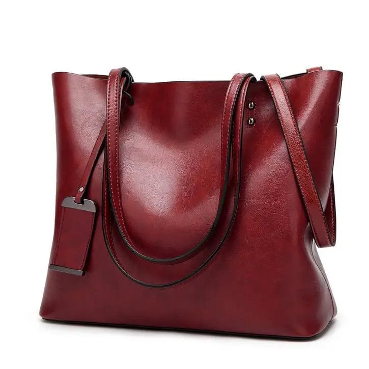 Large Faux Leather Tote