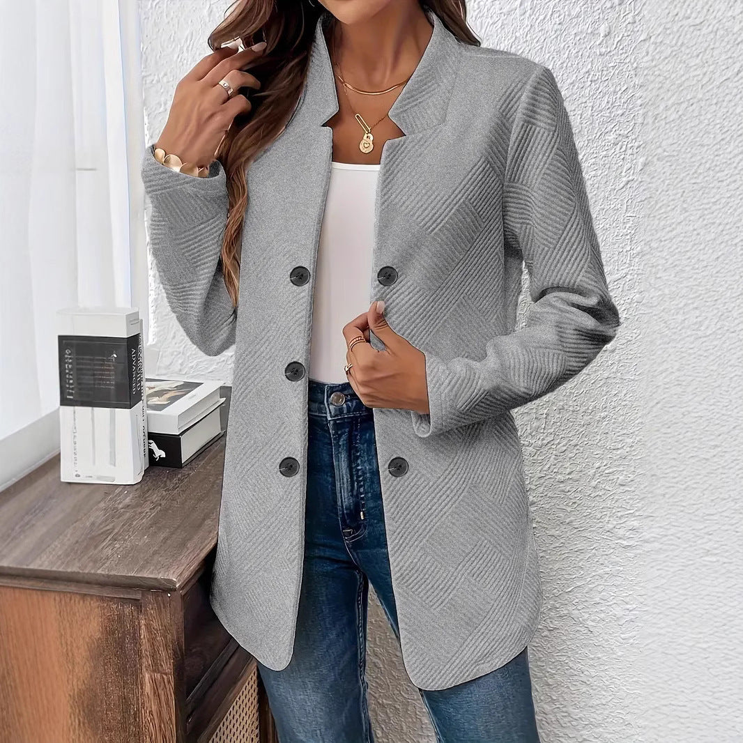 Longline Herringbone Blazer