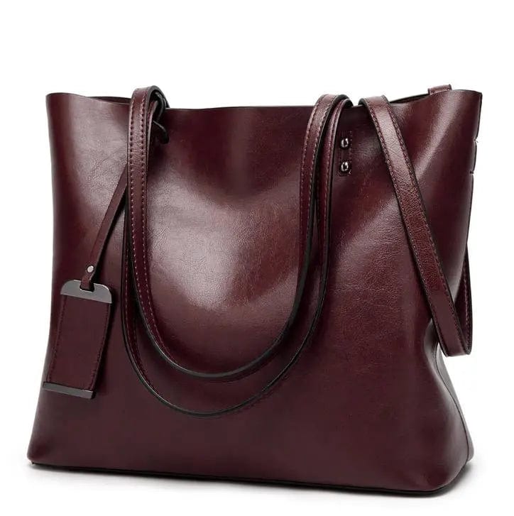 Large Faux Leather Tote