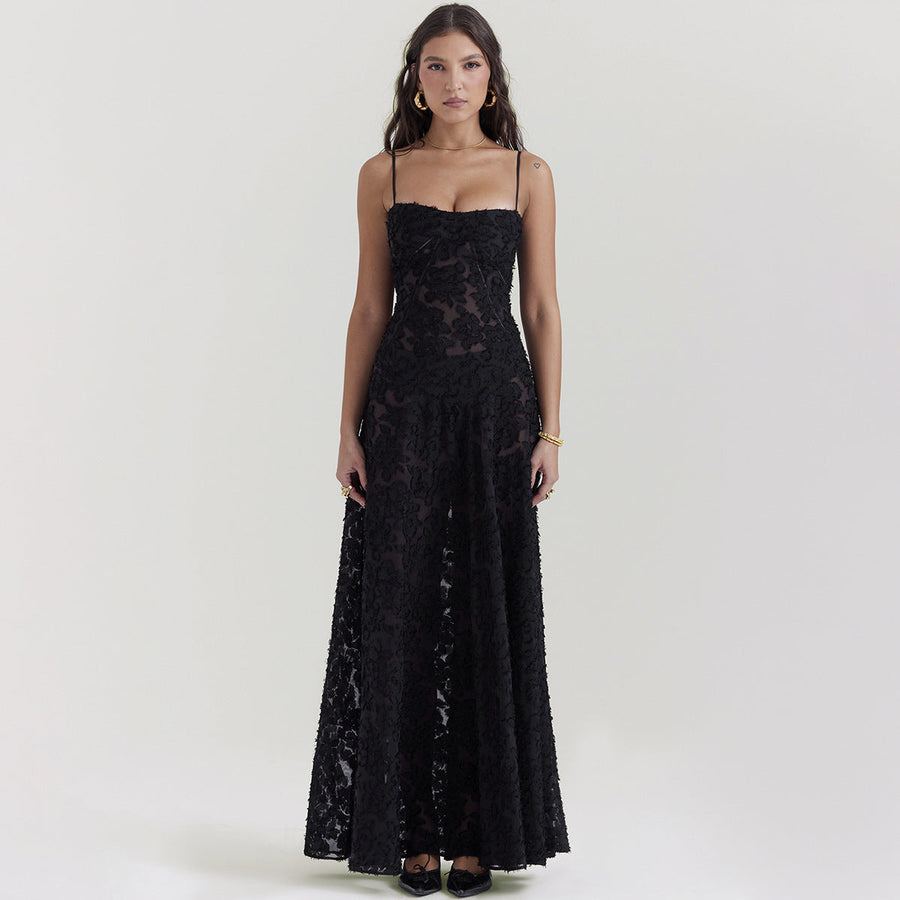Linen Bustier Maxi Dress