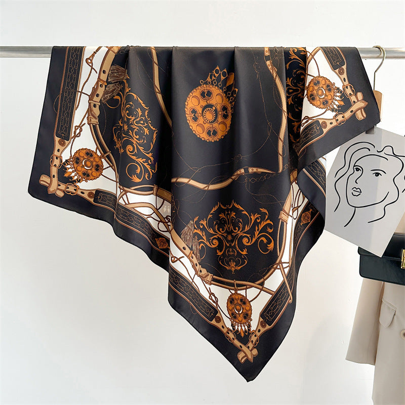 Baroque Print Silk Scarf