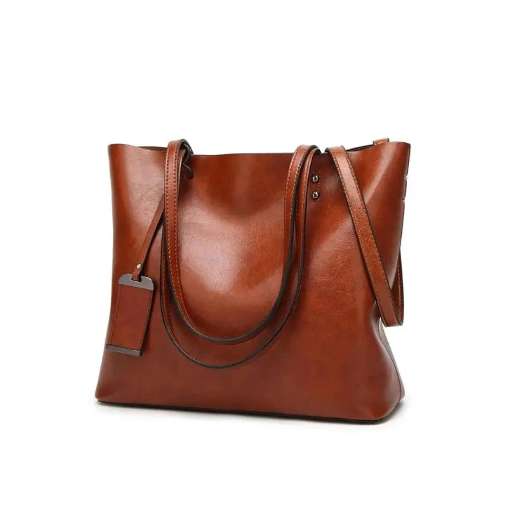 Large Faux Leather Tote