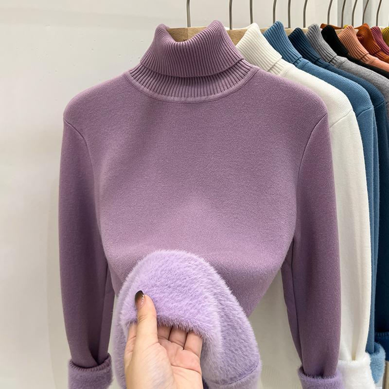 Fleece-Lined Roll-Neck Jumper