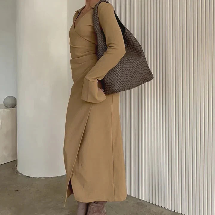 Woven Vegan Leather Tote Bag