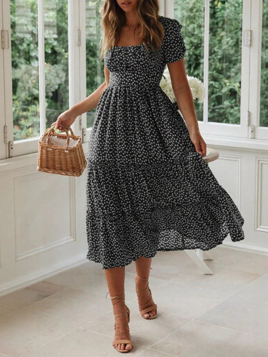Vintage Floral Maxi Dress