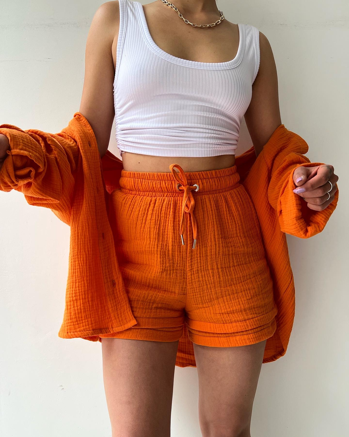 Long-Sleeve Shirt and Shorts Set