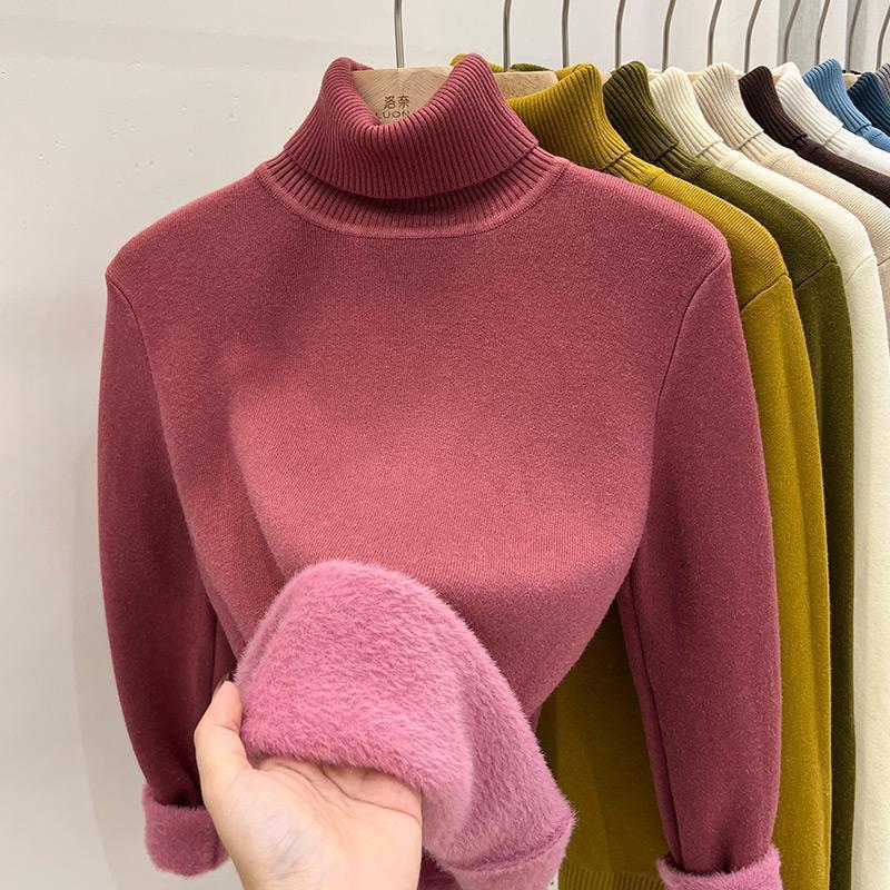 Fleece-Lined Roll-Neck Jumper