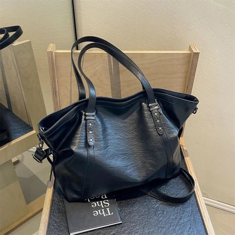 Large Soft Crossbody Tote Bag