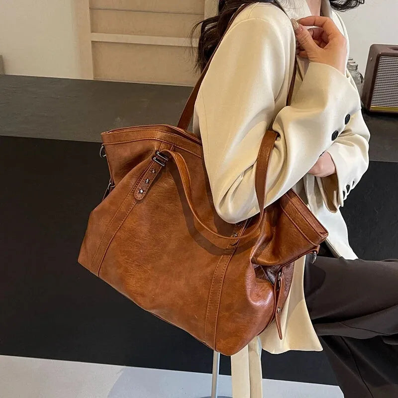 Large Soft Crossbody Tote Bag