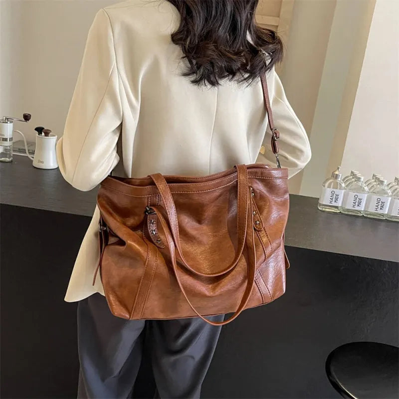 Large Soft Crossbody Tote Bag