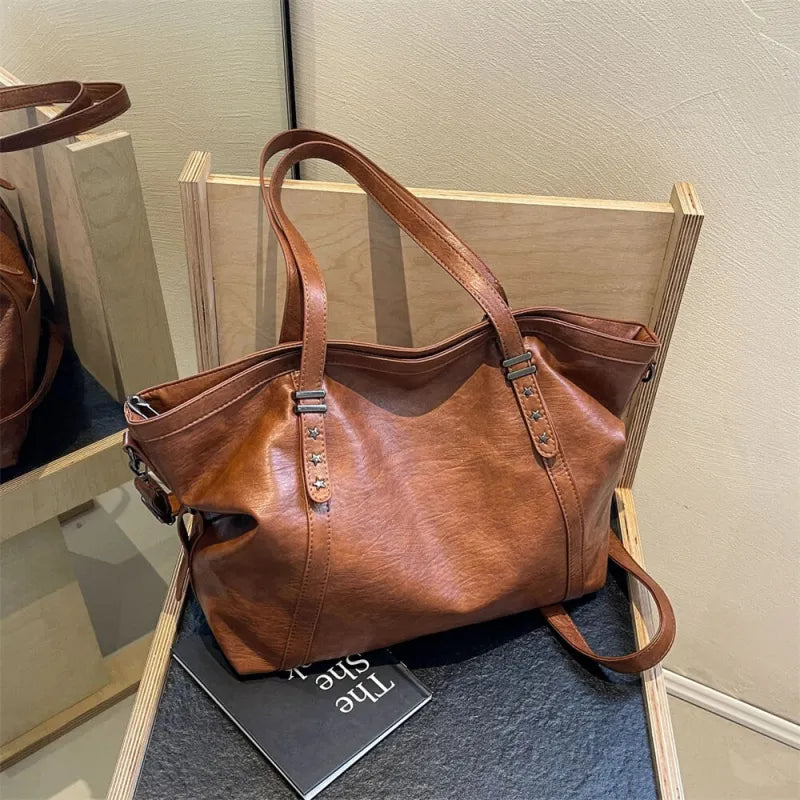 Large Soft Crossbody Tote Bag