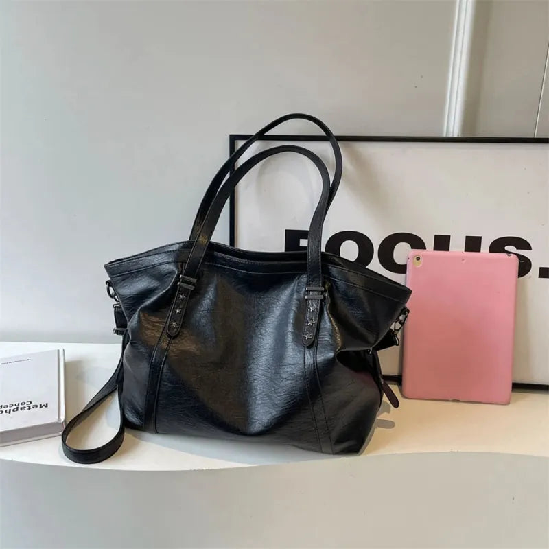 Large Soft Crossbody Tote Bag