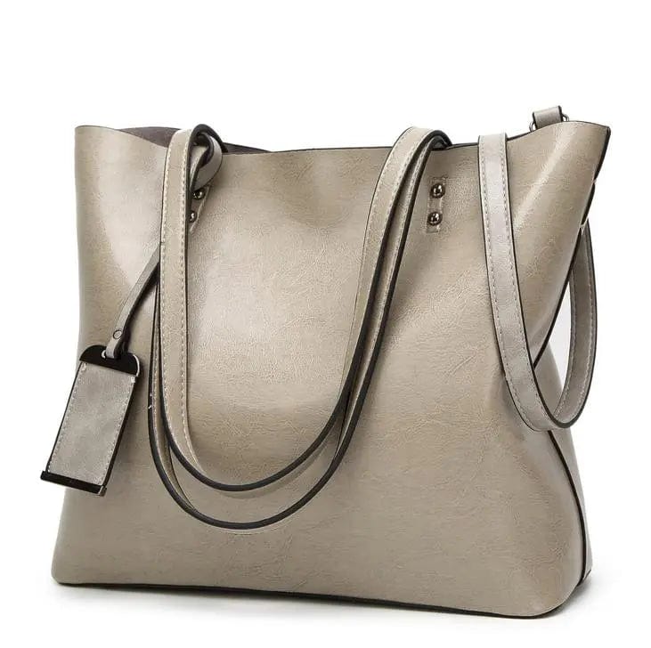 Large Faux Leather Tote