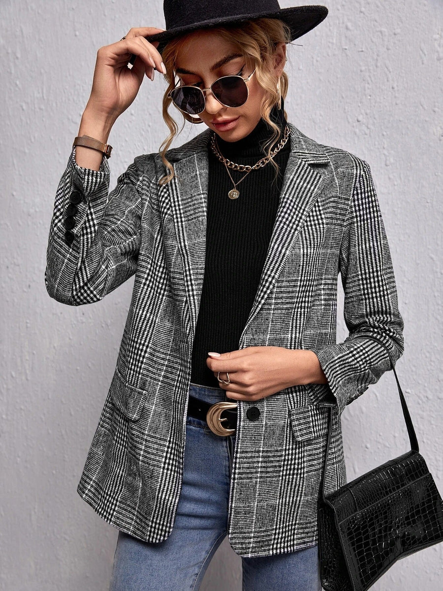 Checked Tailored Blazer