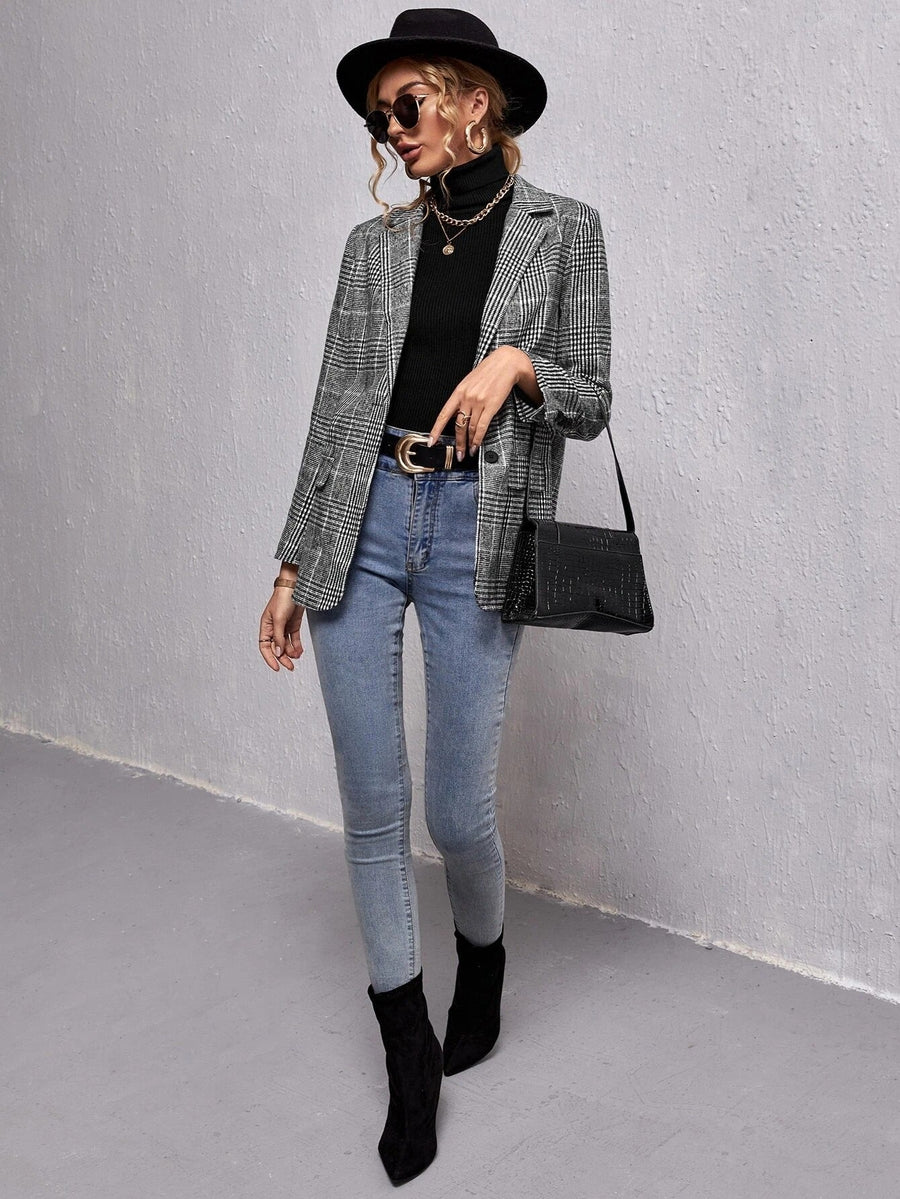 Checked Tailored Blazer