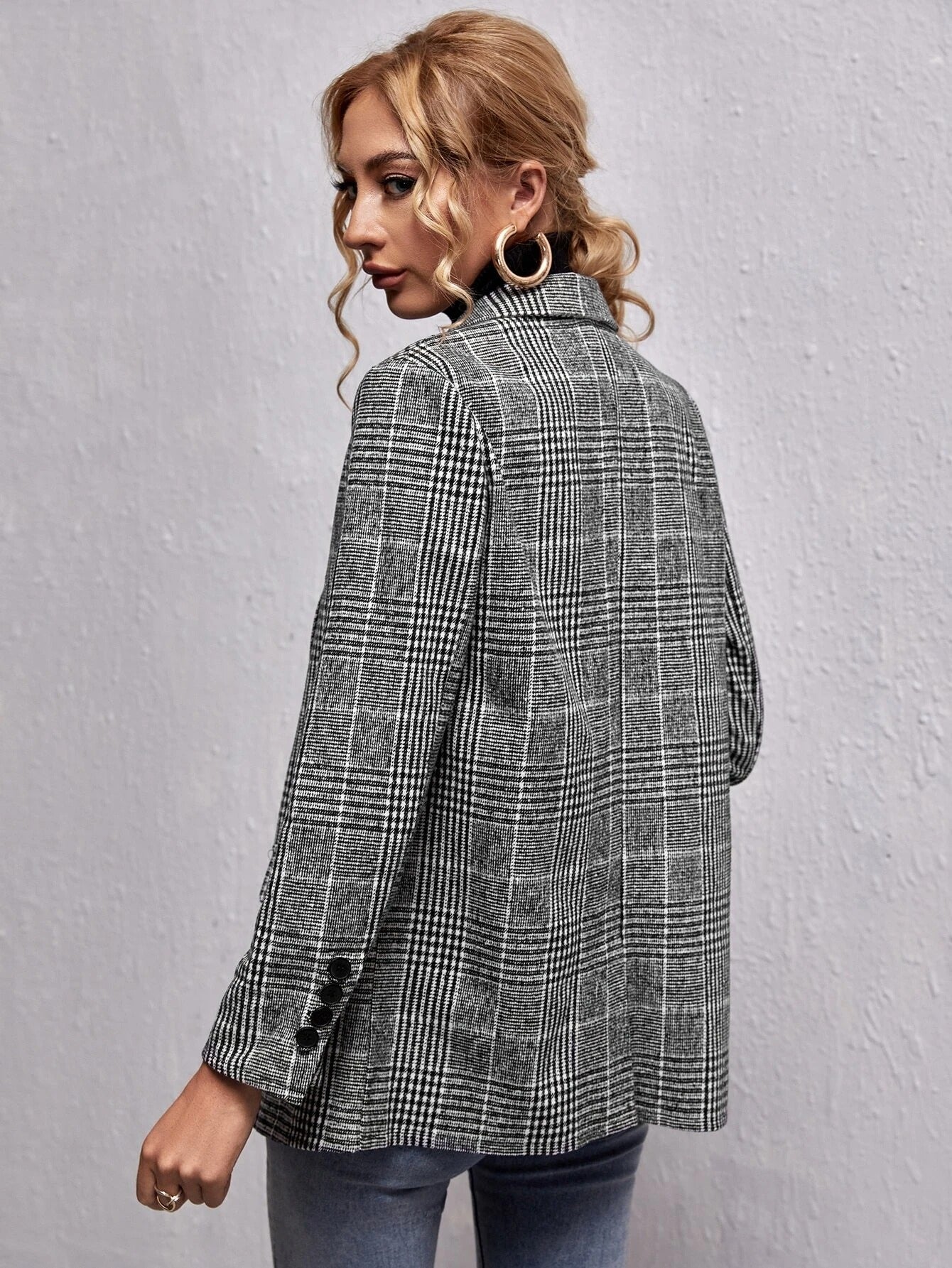 Checked Tailored Blazer