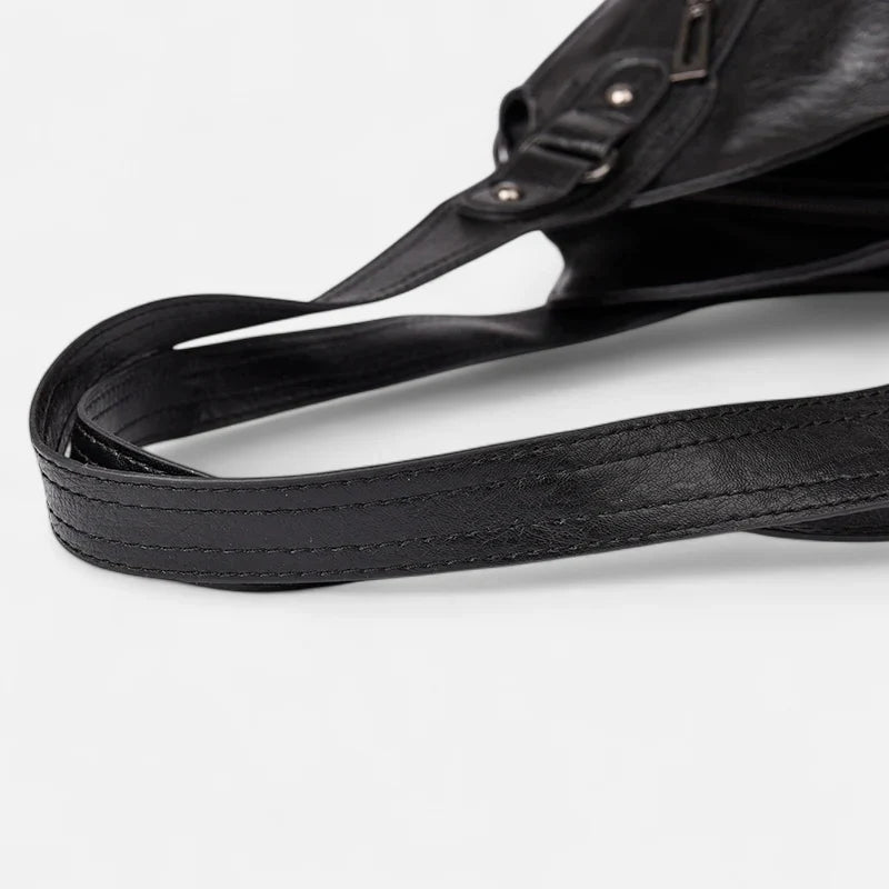 Large Retro Multi-Pocket Shoulder Bag