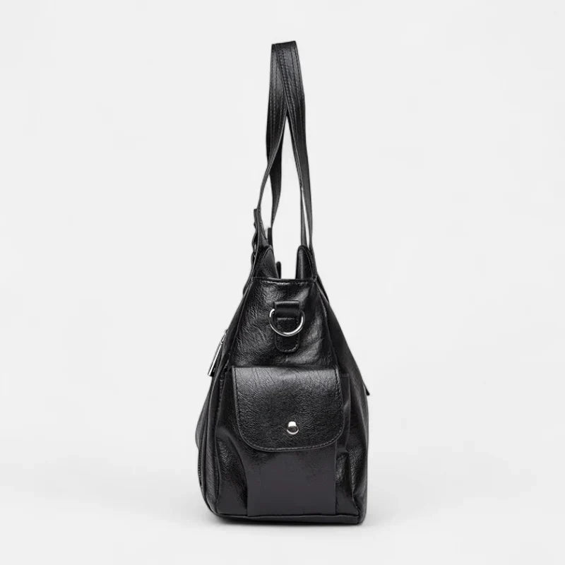Large Retro Multi-Pocket Shoulder Bag