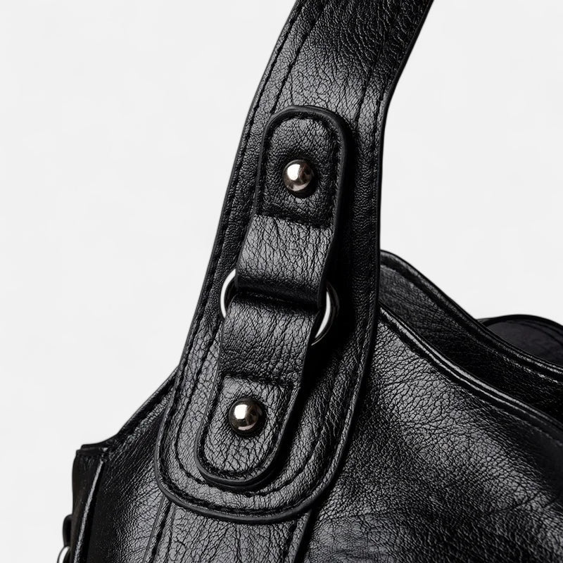 Large Retro Multi-Pocket Shoulder Bag