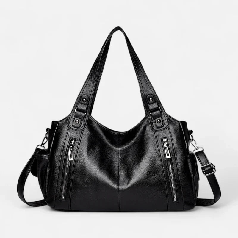 Large Retro Multi-Pocket Shoulder Bag