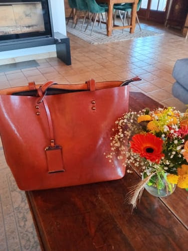 Large Faux Leather Tote